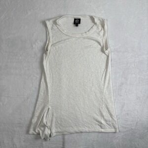 Bobeau Tunic Sleeveless Hankerchief Women's Sheer Top Tank‎ Size XS